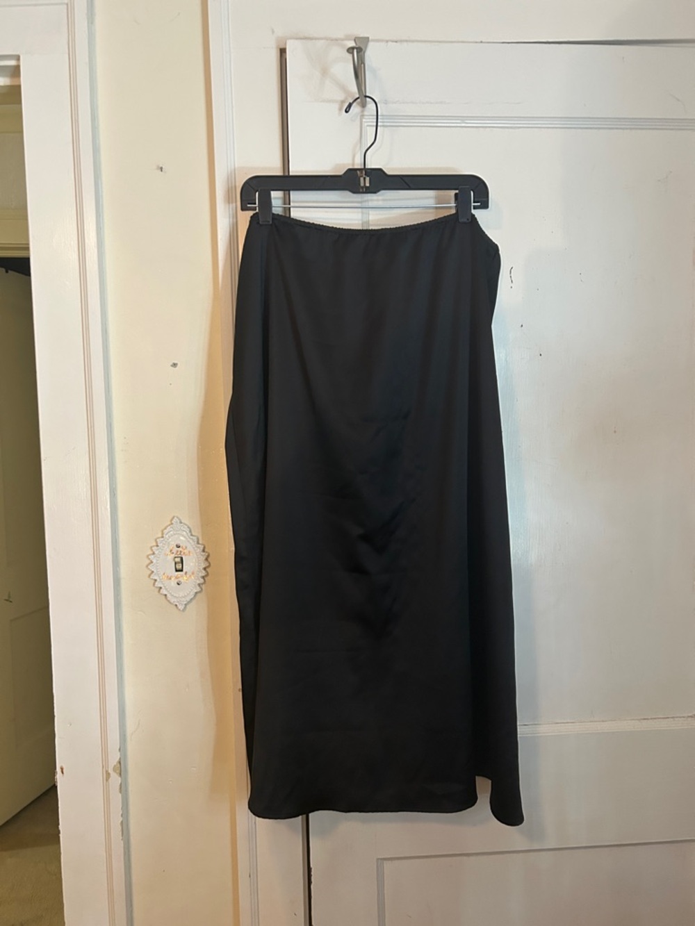 Cider satin midi skirt